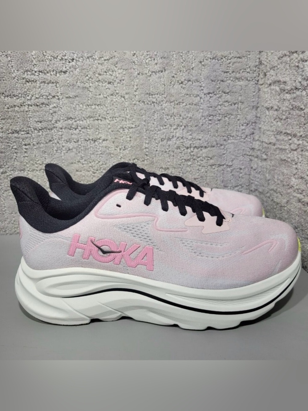 Hoka CLIFTON 10 Women's Pink & Black Athletic Running Shoes - Picture 2 of 13